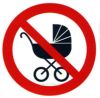 Запрещается вход (проход) с детской коляской. Знак