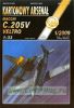 Модель-копия из бумаги самолета Macchi C.205V Veltro
