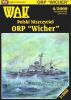 Модель-копия из бумаги корабля ORP Wicher