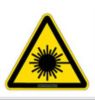 Опасно! Лазерное излучение. Знак
