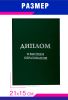 Обложка для диплома о высшем образовании, бумвинил, зеленый, серебряное тиснение