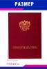 Твердая обложка для свидетельства, А5, бордовый бумвинил