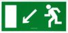 Направление к эвакуационному выходу налево вниз. Е08. Знак