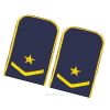 Погоны РЖД. Вышитые. Округлые. Съемные. Синие. Одна звезда и одна петлица
