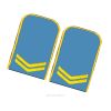 Погоны РЖД. Вышитые. Округлые. Съемные. Голубые. Две петлицы