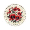 Донышки для вязания, заготовки для рукоделия, дно корзин, 14,8 см, круги, 8 мм, Маки