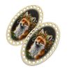 Донышки для вязания, заготовки для рукоделия, дно корзин, 14,8 х 9,8 см, овальные, лис