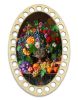 Донышки для вязания, заготовки для рукоделия, дно корзин, 14,8 х 9,8 см, овальные, 8 мм, летний натюрморт