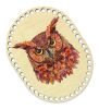 Донышки для вязания, заготовки для рукоделия, дно корзин, 19,8 х 14,8 см, прямоугольник с округлыми краями, 8 мм, сова