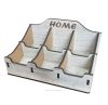 Органайзер для чайных пакетиков "Home" (мансония), МДФ, 6 отсеков, 24 х 18 х 11,2 см, в разобранном виде