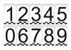Набор пластиковых масштабных цифр на магнитах "0-9"