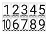 Набор пластиковых масштабных цифр на магнитах "1-10"
