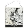 Табличка деревянная, интерьерная "Карта Волгограда"