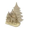 Новогодняя инсталляция, настольный декор "Олени в лесу"