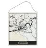 Табличка деревянная, интерьерная "Карта Красноярска"