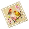 Донышки для вязания, заготовки для рукоделия, дно корзин, 14,8 х 14,8 см, квадрат, 9 мм, птицы