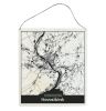 Табличка деревянная, интерьерная "Карта Новосибирска"