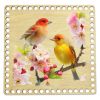 Донышки для вязания, заготовки для рукоделия, дно корзин, 19,8 х 19,8 см, квадрат, 9 мм, птицы