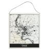 Табличка деревянная, интерьерная "Карта Омска"