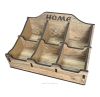 Органайзер для чайных пакетиков "Home" (гонкало), МДФ, 6 отсеков, 24 х 18 х 11,2 см, в собранном виде