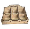 Органайзер для чайных пакетиков "Home" (гонкало), МДФ, 6 отсеков, 24 х 18 х 11,2 см, в разобранном виде