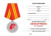Бланк удостоверения к медали Юнармии II степени