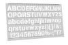 Линейка-трафарет "Шрифт Stencil № 102" (англ. 282 х 154 мм)