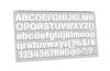 Линейка-трафарет "Шрифт-Stencil № 103" (англ. 282 х 154 мм)