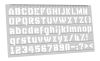 Линейка-трафарет "Шрифт Stencil № 105" (англ. 282 х 154 мм)