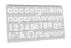 Линейка-трафарет "Шрифт Stencil № 106" (англ. 282 х 154 мм)