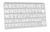 Линейка-трафарет "Шрифт Stencil № 107" (англ. 282 х 154 мм)