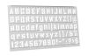 Линейка-трафарет "Шрифт Stencil № 109" (англ. 282 х 154 мм)