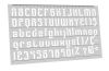 Линейка-трафарет "Шрифт Stencil № 111" (англ. 282 х 154 мм)