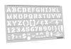 Линейка-трафарет "Шрифт Stencil № 112" (англ. 282 х 154 мм)