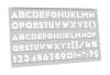 Линейка-трафарет "Шрифт Stencil № 113" (англ. 282 х 154 мм)