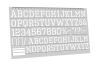 Линейка-трафарет "Шрифт Stencil № 115" (англ. 282 х 154 мм)