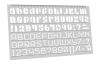 Линейка-трафарет "Шрифт Stencil № 108" (англ. 282 х 178 мм)
