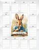 Календарь-планер настенный, перекидной "Кролик за партой" на 2025 год
