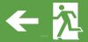 Наклейка. Знак E31 "Направление к эвакуационному выходу налево"