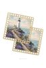 Донышки для вязания, заготовки для рукоделия, дно корзин, 14,8 х 14,8 см, квадрат, 9 мм, маяк
