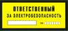 Ответственный за электробезопасность. Табличка