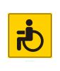 Наклейка на автомобиль "Инвалид" 15 х 15 см
