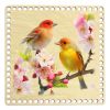 Донышки для вязания, заготовки для рукоделия, дно корзин, 19,8 х 19,8 см, квадрат, 8 мм, птицы