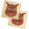 Донышки для вязания, заготовки для рукоделия, дно корзин, 19,8 х 19,8 см, квадрат, сова