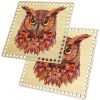 Донышки для вязания, заготовки для рукоделия, дно корзин, 19,8 х 19,8 см, квадрат, сова