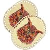 Донышки для вязания, заготовки для рукоделия, дно корзин, 19,8 х 14,8 см, прямоугольник с округлыми краями, сова