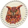 Донышки для вязания, заготовки для рукоделия, дно корзин, 14,8 см, круги, 8 мм, сова