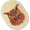 Донышки для вязания, заготовки для рукоделия, дно корзин, 19,8 х 14,8 см, прямоугольник с округлыми краями, 9 мм, сова