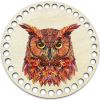 Донышки для вязания, заготовки для рукоделия, дно корзин, 14,8 см, круги, 9 мм, сова