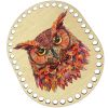 Донышки для вязания, заготовки для рукоделия, дно корзин, 19,8 х 14,8 см, прямоугольник с округлыми краями, 9 мм, сова
